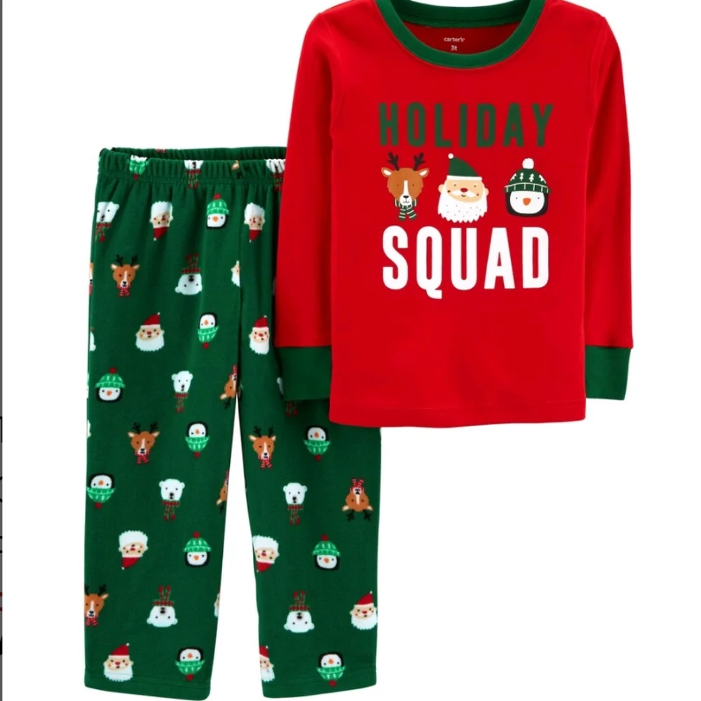 Carter's Holiday Squad Christmas Pajamas 3T